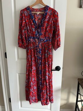 Japan Paisley Print Dress sz M